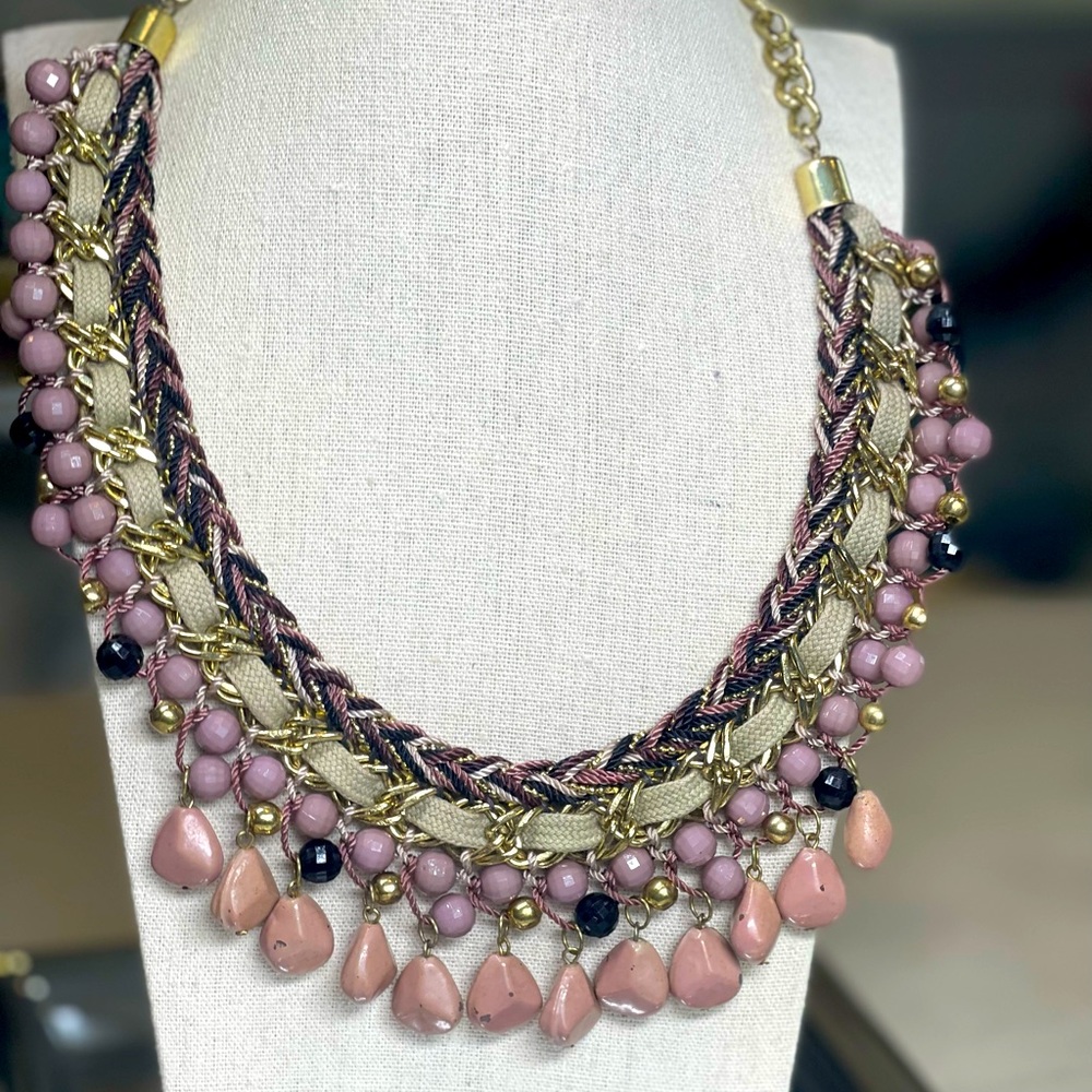 NWT shades of purple multi layer necklace